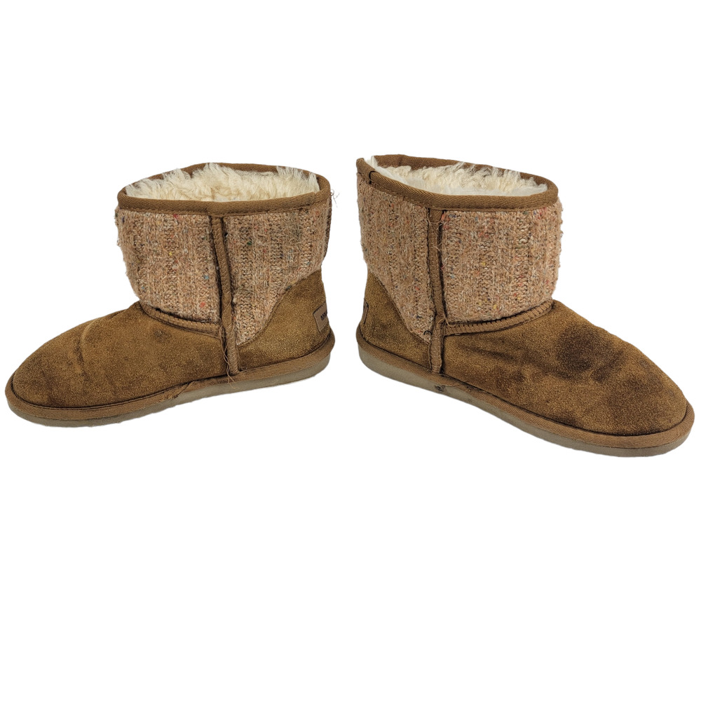 Minnetonka Short Suede Brown Leather Boots 9 - Picture 6 of 9